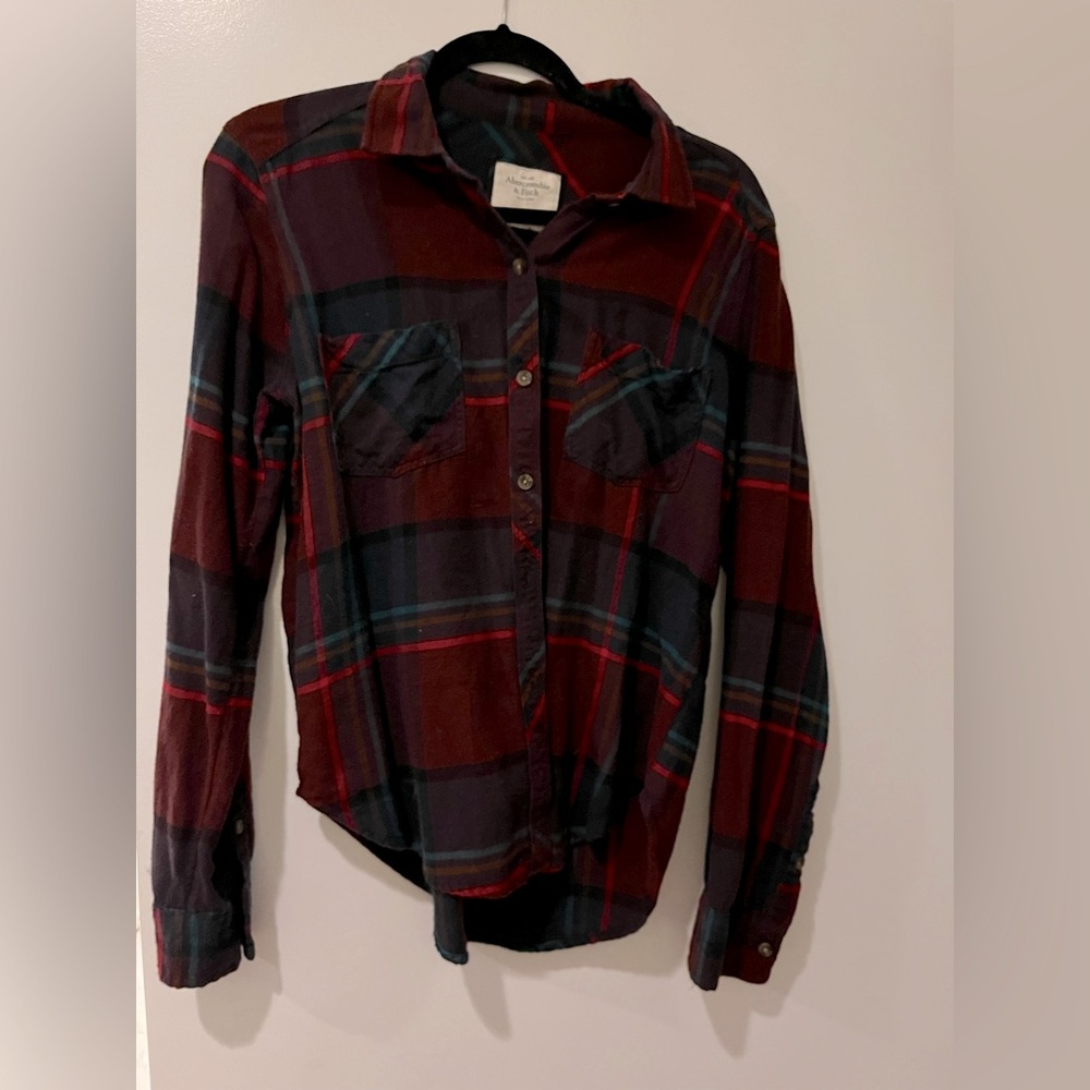 Deep Maroon Abercrombie Flannel.